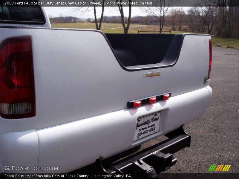 Oxford White / Medium Flint 2003 Ford F450 Super Duty Lariat Crew Cab 5th Wheel