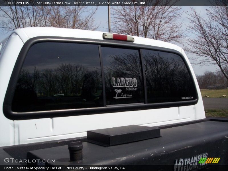 Oxford White / Medium Flint 2003 Ford F450 Super Duty Lariat Crew Cab 5th Wheel