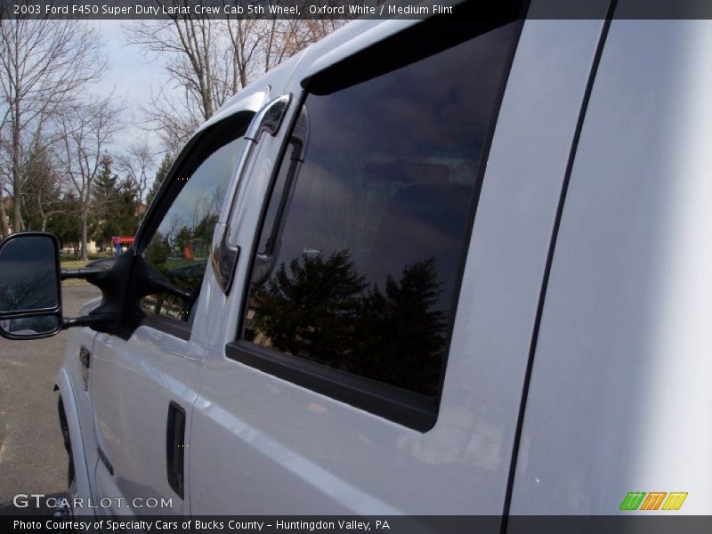 Oxford White / Medium Flint 2003 Ford F450 Super Duty Lariat Crew Cab 5th Wheel