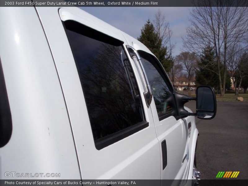 Oxford White / Medium Flint 2003 Ford F450 Super Duty Lariat Crew Cab 5th Wheel