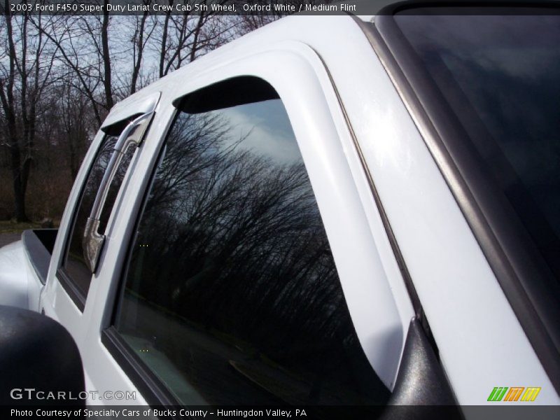 Oxford White / Medium Flint 2003 Ford F450 Super Duty Lariat Crew Cab 5th Wheel
