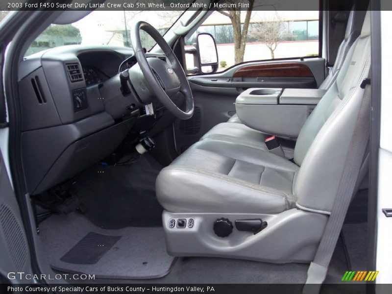  2003 F450 Super Duty Lariat Crew Cab 5th Wheel Medium Flint Interior