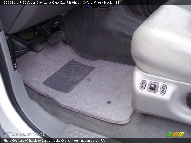 Oxford White / Medium Flint 2003 Ford F450 Super Duty Lariat Crew Cab 5th Wheel
