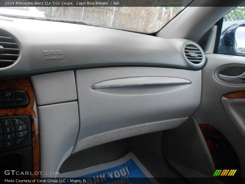Capri Blue Metallic / Ash 2004 Mercedes-Benz CLK 500 Coupe