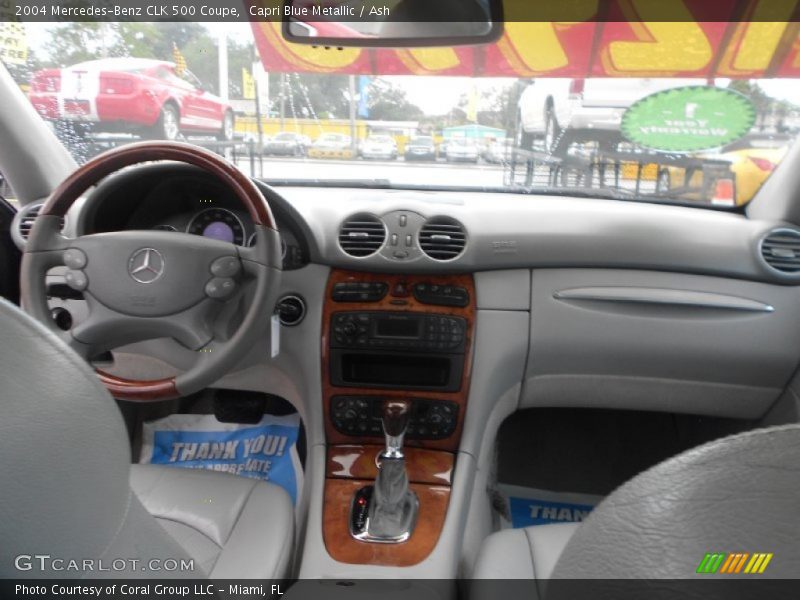 Capri Blue Metallic / Ash 2004 Mercedes-Benz CLK 500 Coupe