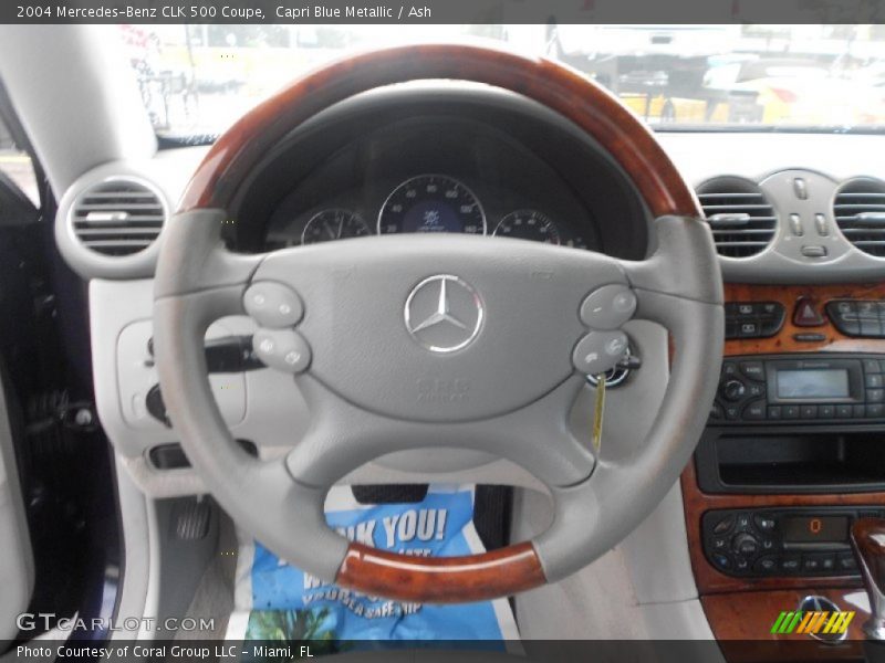 Capri Blue Metallic / Ash 2004 Mercedes-Benz CLK 500 Coupe