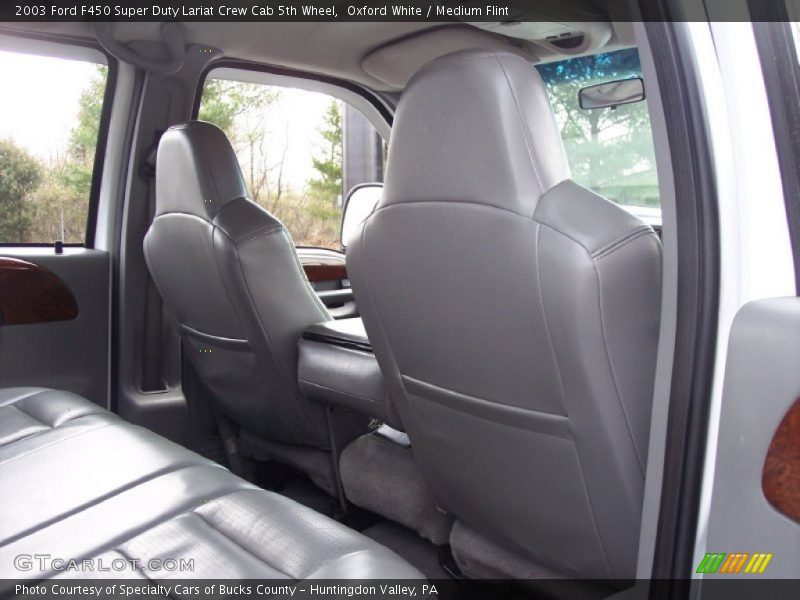 Oxford White / Medium Flint 2003 Ford F450 Super Duty Lariat Crew Cab 5th Wheel