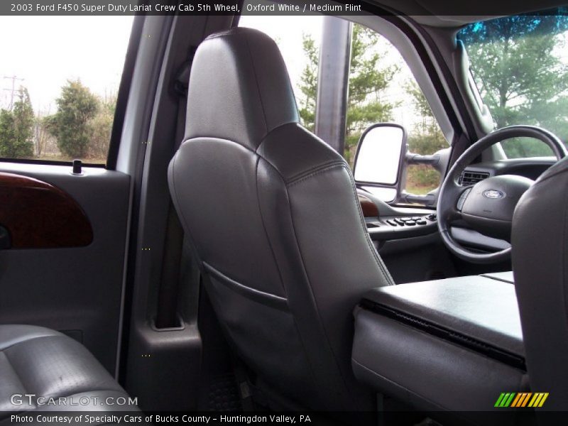 Oxford White / Medium Flint 2003 Ford F450 Super Duty Lariat Crew Cab 5th Wheel