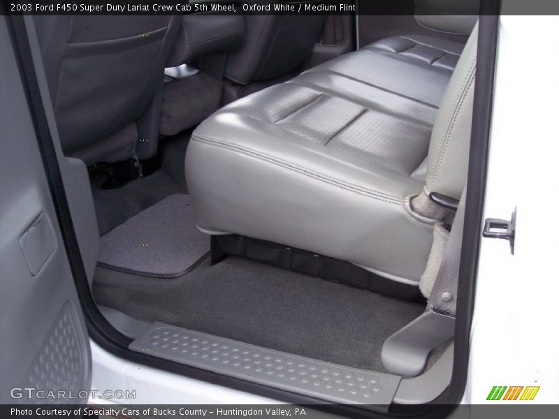 Oxford White / Medium Flint 2003 Ford F450 Super Duty Lariat Crew Cab 5th Wheel