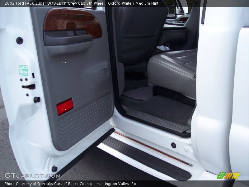 Oxford White / Medium Flint 2003 Ford F450 Super Duty Lariat Crew Cab 5th Wheel