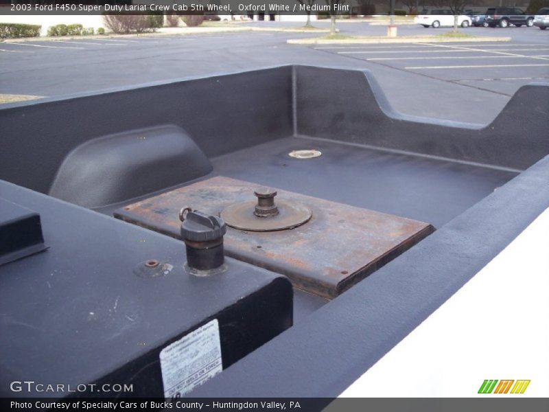 Oxford White / Medium Flint 2003 Ford F450 Super Duty Lariat Crew Cab 5th Wheel
