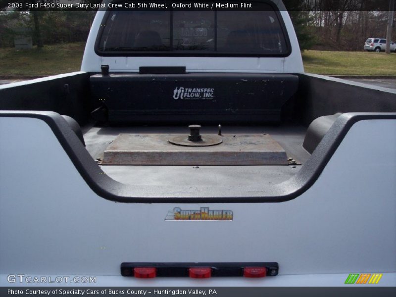 Oxford White / Medium Flint 2003 Ford F450 Super Duty Lariat Crew Cab 5th Wheel