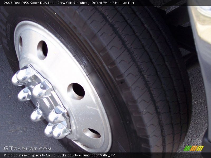 Oxford White / Medium Flint 2003 Ford F450 Super Duty Lariat Crew Cab 5th Wheel