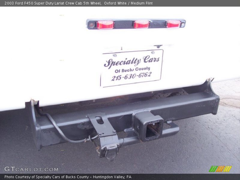 Oxford White / Medium Flint 2003 Ford F450 Super Duty Lariat Crew Cab 5th Wheel