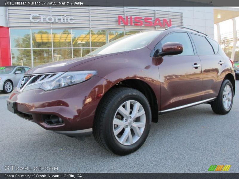 Merlot / Beige 2011 Nissan Murano SV AWD