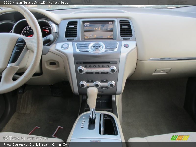 Dashboard of 2011 Murano SV AWD