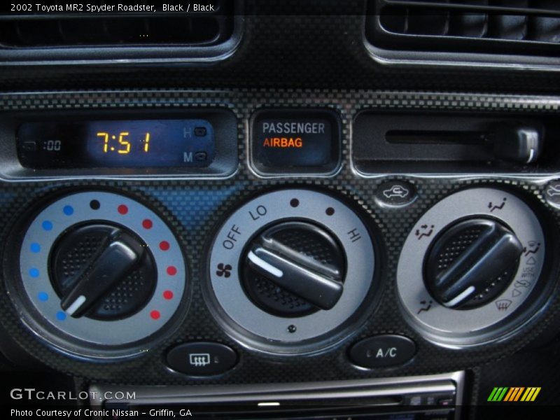 Controls of 2002 MR2 Spyder Roadster