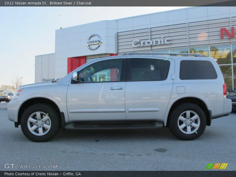 Brilliant Silver / Charcoal 2012 Nissan Armada SV