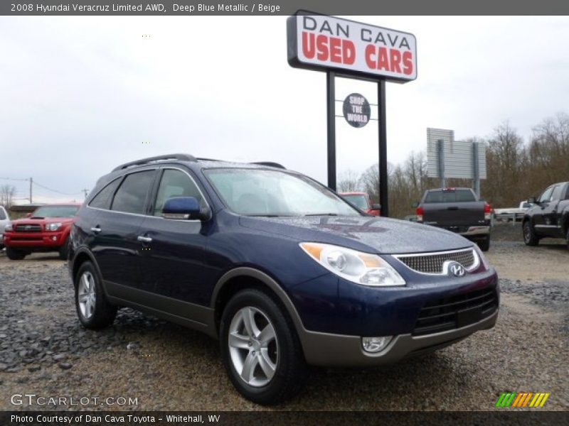 Deep Blue Metallic / Beige 2008 Hyundai Veracruz Limited AWD