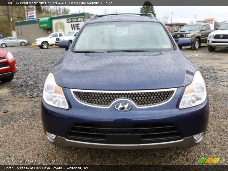 Deep Blue Metallic / Beige 2008 Hyundai Veracruz Limited AWD