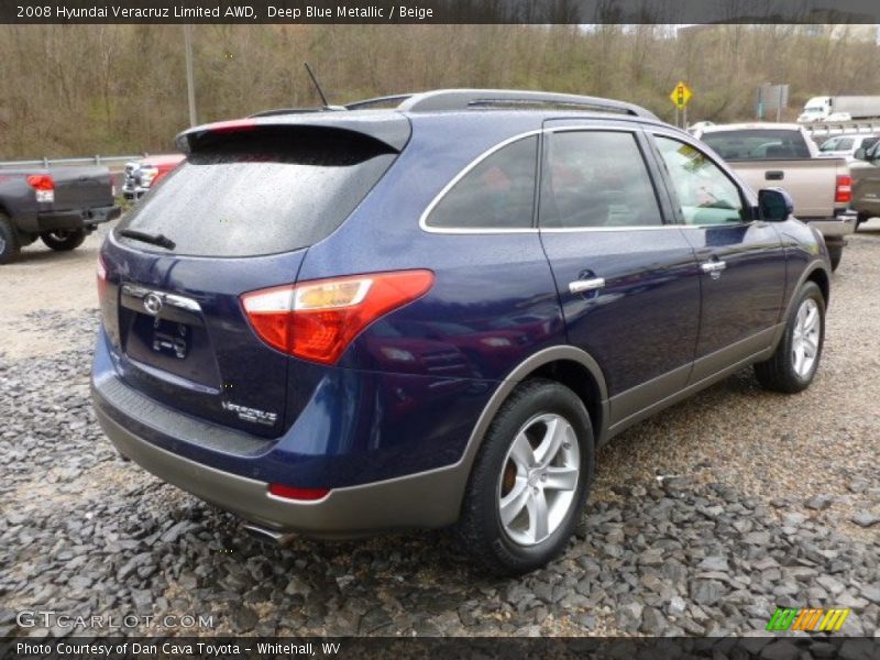 Deep Blue Metallic / Beige 2008 Hyundai Veracruz Limited AWD