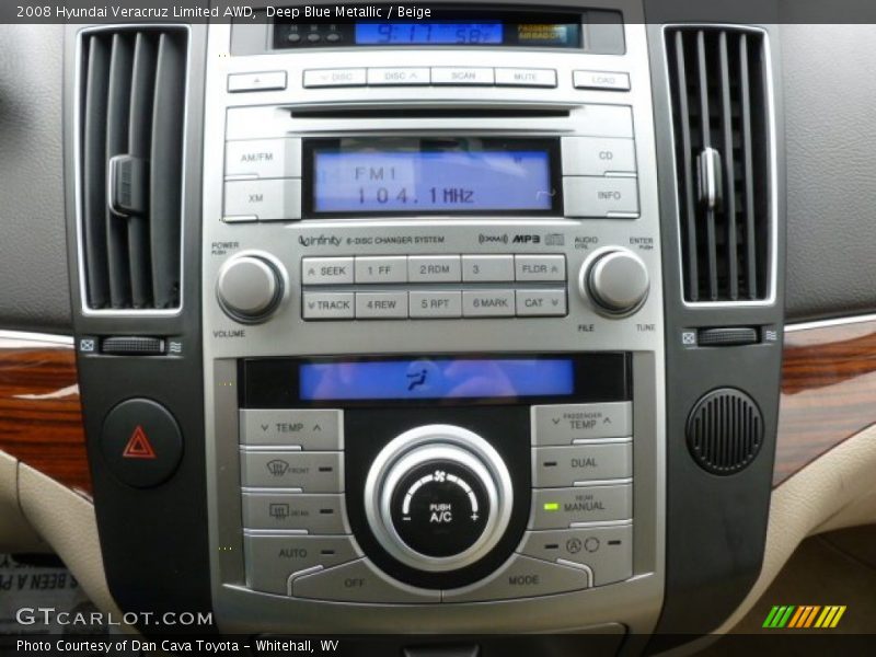 Deep Blue Metallic / Beige 2008 Hyundai Veracruz Limited AWD
