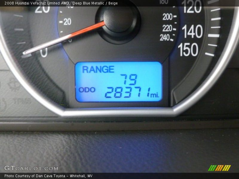 Deep Blue Metallic / Beige 2008 Hyundai Veracruz Limited AWD