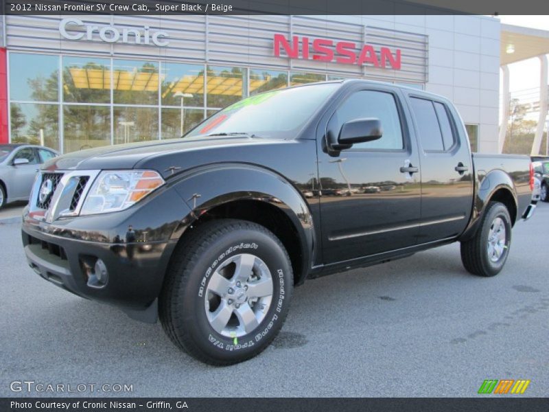 Super Black / Beige 2012 Nissan Frontier SV Crew Cab