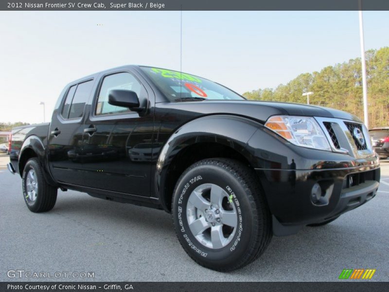 Super Black / Beige 2012 Nissan Frontier SV Crew Cab