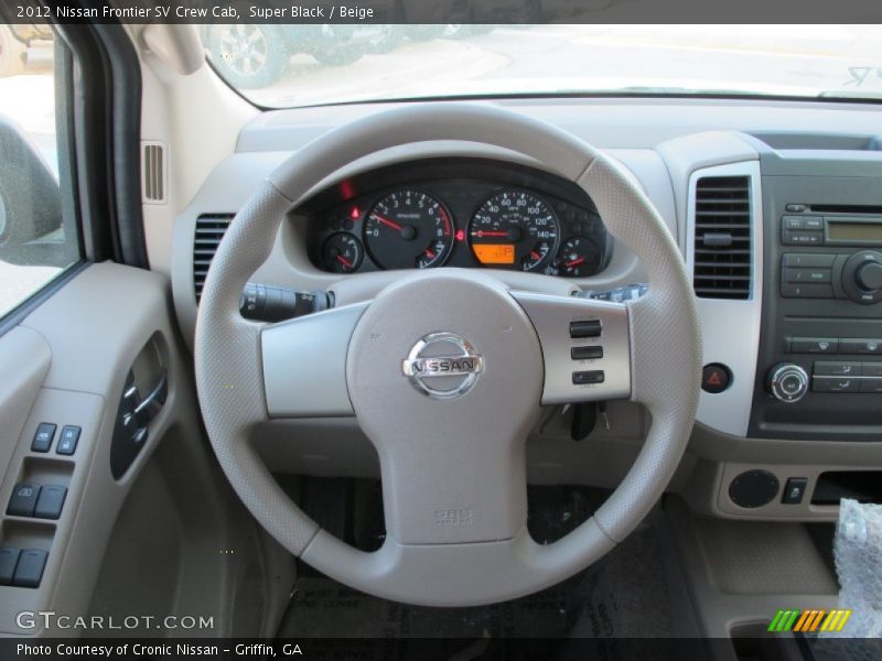 Super Black / Beige 2012 Nissan Frontier SV Crew Cab