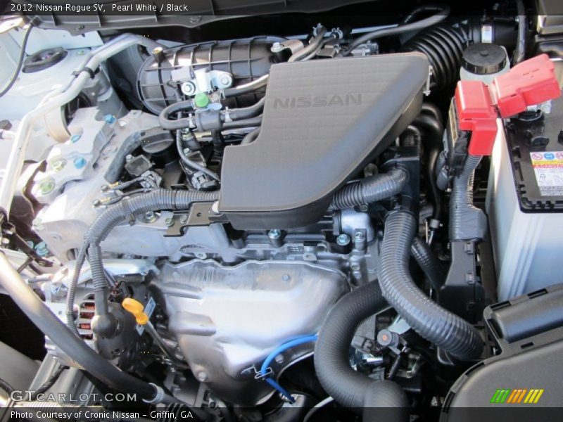 Pearl White / Black 2012 Nissan Rogue SV