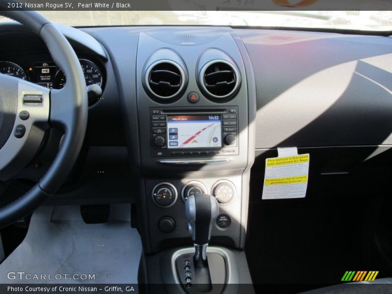Pearl White / Black 2012 Nissan Rogue SV