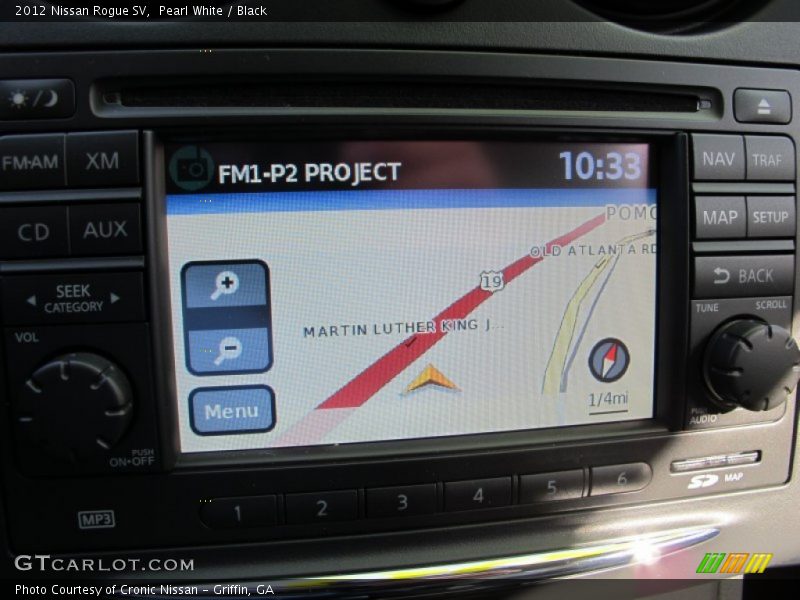 Pearl White / Black 2012 Nissan Rogue SV