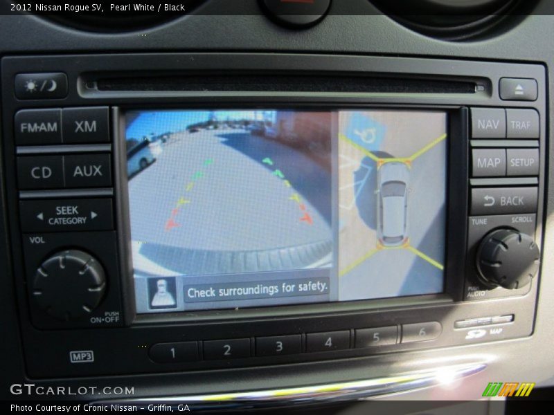 Pearl White / Black 2012 Nissan Rogue SV