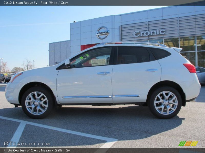Pearl White / Gray 2012 Nissan Rogue SV