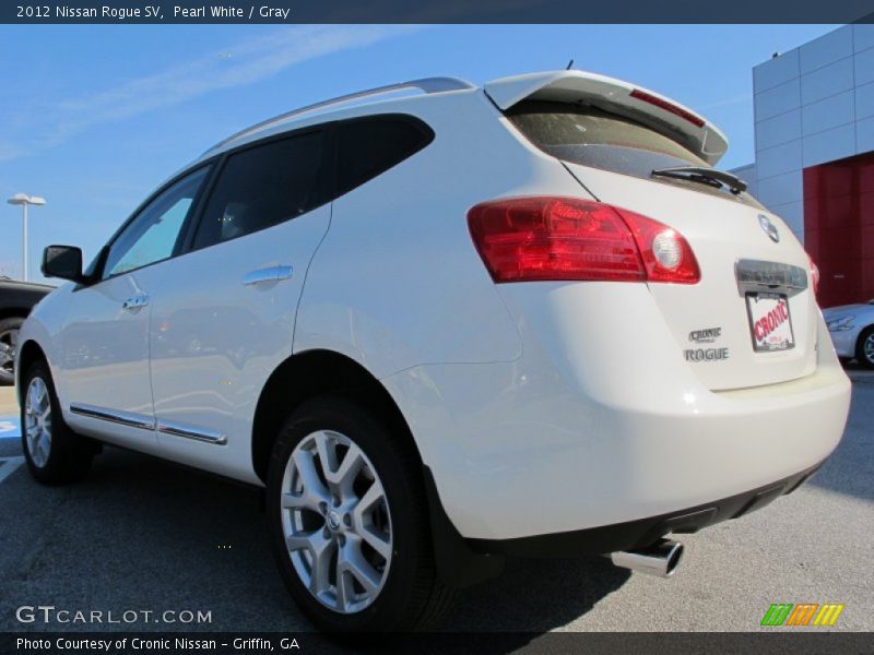 Pearl White / Gray 2012 Nissan Rogue SV