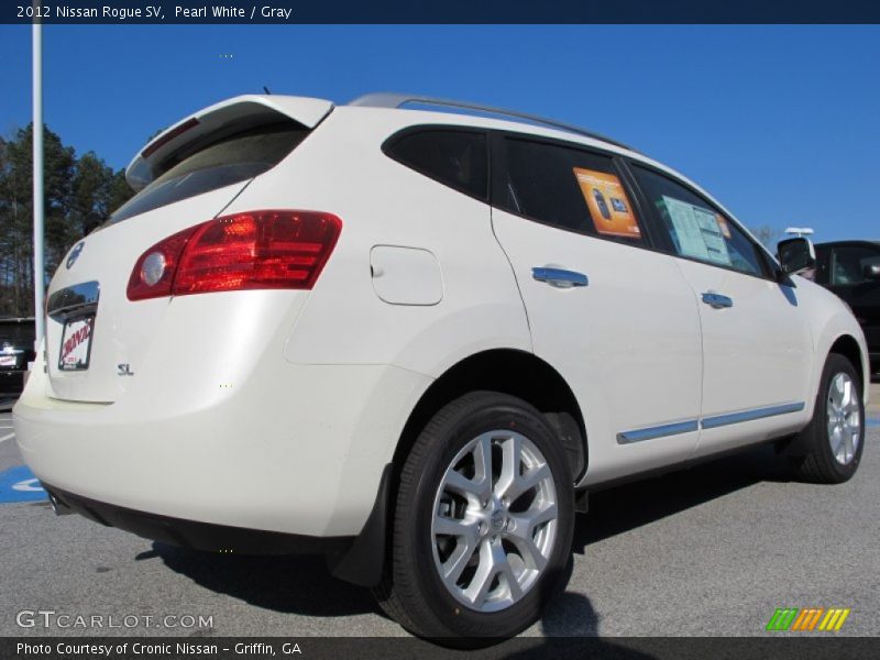 Pearl White / Gray 2012 Nissan Rogue SV