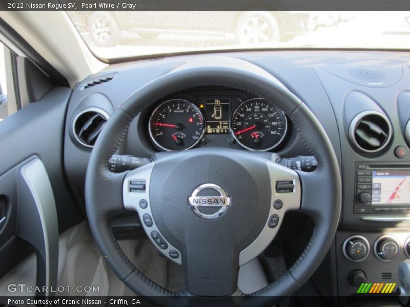 Pearl White / Gray 2012 Nissan Rogue SV