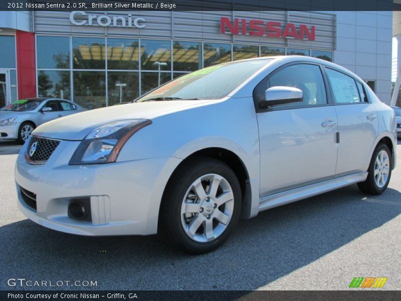 Brilliant Silver Metallic / Beige 2012 Nissan Sentra 2.0 SR