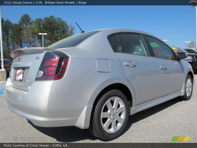 Brilliant Silver Metallic / Beige 2012 Nissan Sentra 2.0 SR