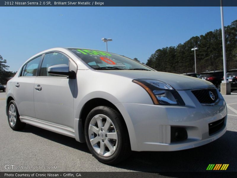 Brilliant Silver Metallic / Beige 2012 Nissan Sentra 2.0 SR