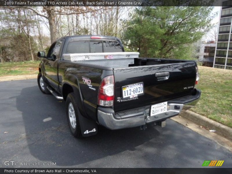 Black Sand Pearl / Graphite Gray 2009 Toyota Tacoma V6 TRD Access Cab 4x4
