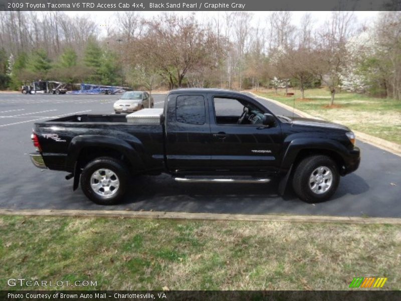 Black Sand Pearl / Graphite Gray 2009 Toyota Tacoma V6 TRD Access Cab 4x4