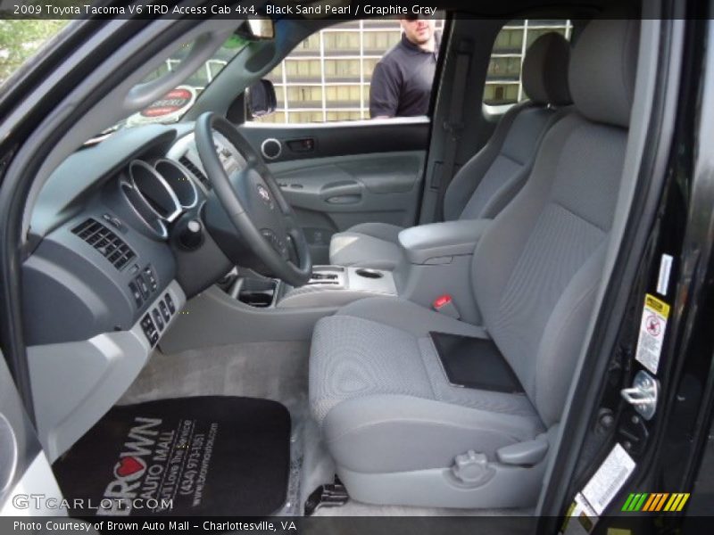 Black Sand Pearl / Graphite Gray 2009 Toyota Tacoma V6 TRD Access Cab 4x4