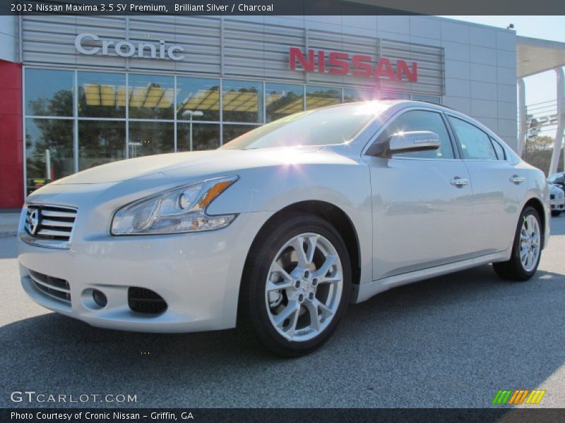 Brilliant Silver / Charcoal 2012 Nissan Maxima 3.5 SV Premium