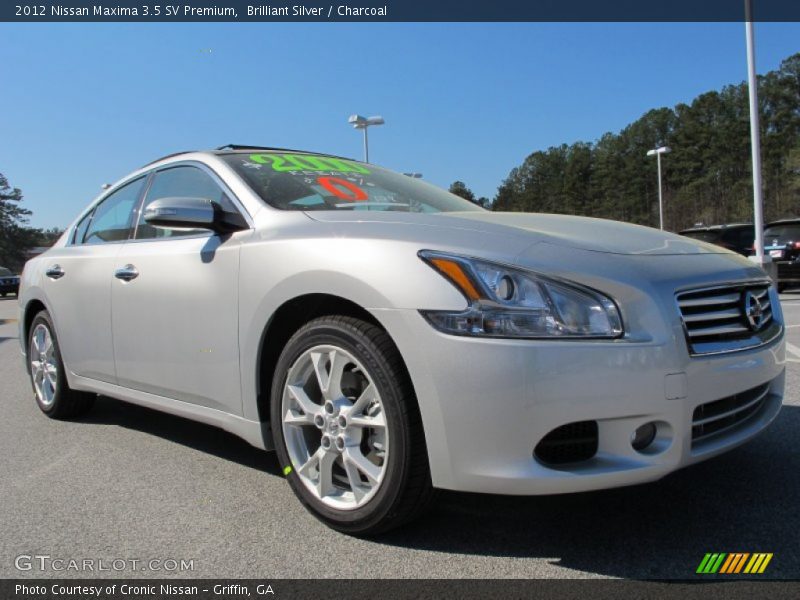 Brilliant Silver / Charcoal 2012 Nissan Maxima 3.5 SV Premium