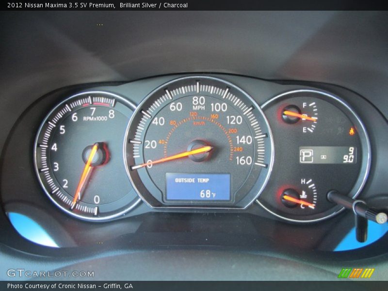 Brilliant Silver / Charcoal 2012 Nissan Maxima 3.5 SV Premium