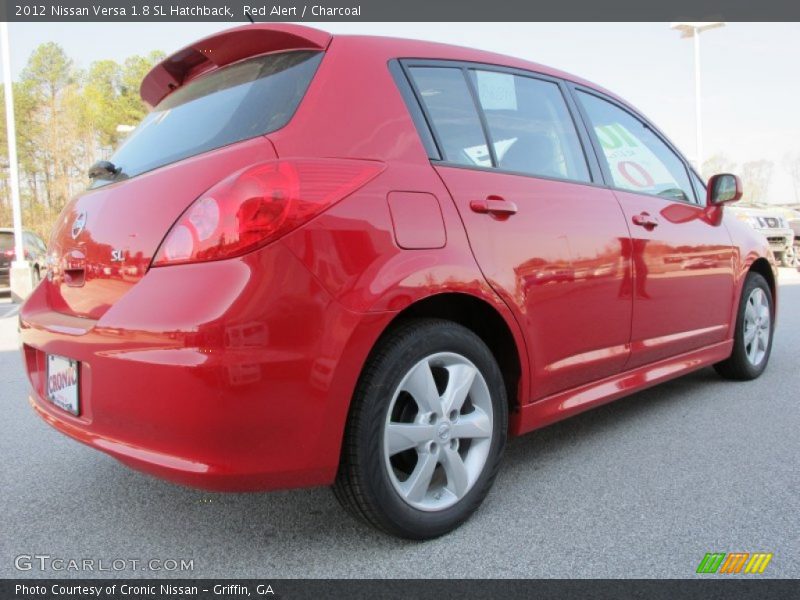 Red Alert / Charcoal 2012 Nissan Versa 1.8 SL Hatchback