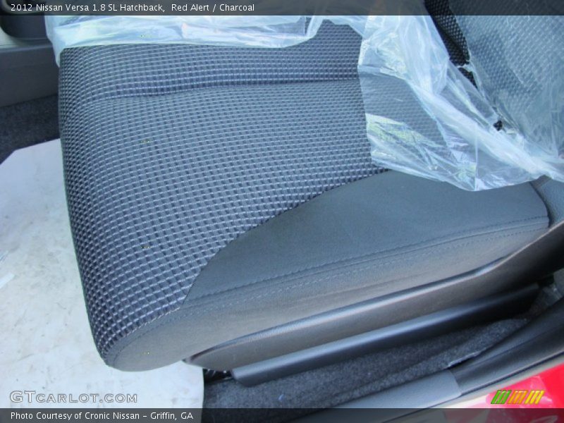 Red Alert / Charcoal 2012 Nissan Versa 1.8 SL Hatchback