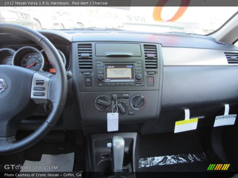 Red Alert / Charcoal 2012 Nissan Versa 1.8 SL Hatchback
